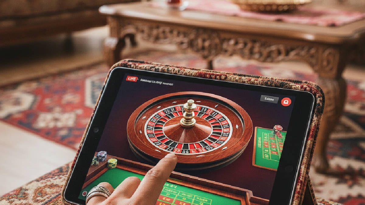 Canlı casino oyunlarını tabletten oynarken Discount Casino deneyimi yaşamanın rahatlığı.